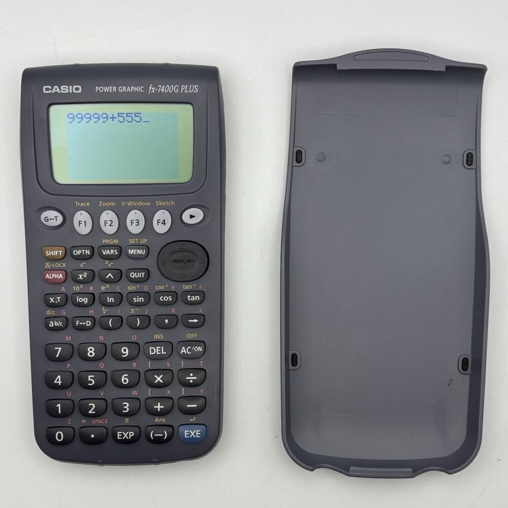 Casio FX-7400G Plus Power Graphic Calculator With Cover. Works. Tested.